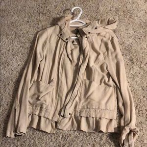 Hooded full zip dress jacket